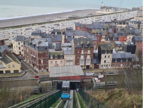 Descente du funiculaire-le Tréport